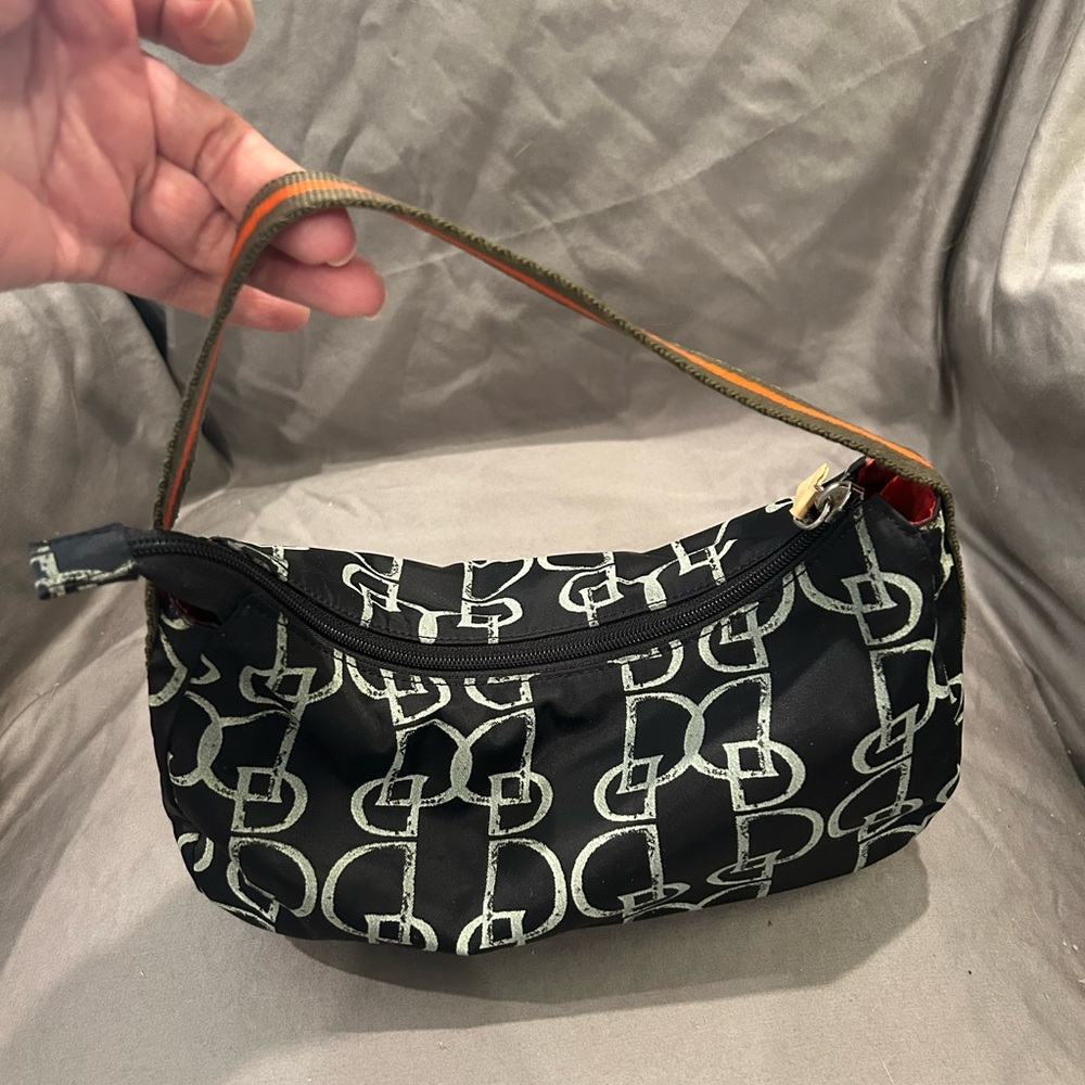 Stylish Black and White Bonjour Designer Shoulder Bag